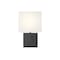 Z-Lite Saxon 1 Light Wall Sconce, Matte Black & White 815-1S-MB - alternate 3